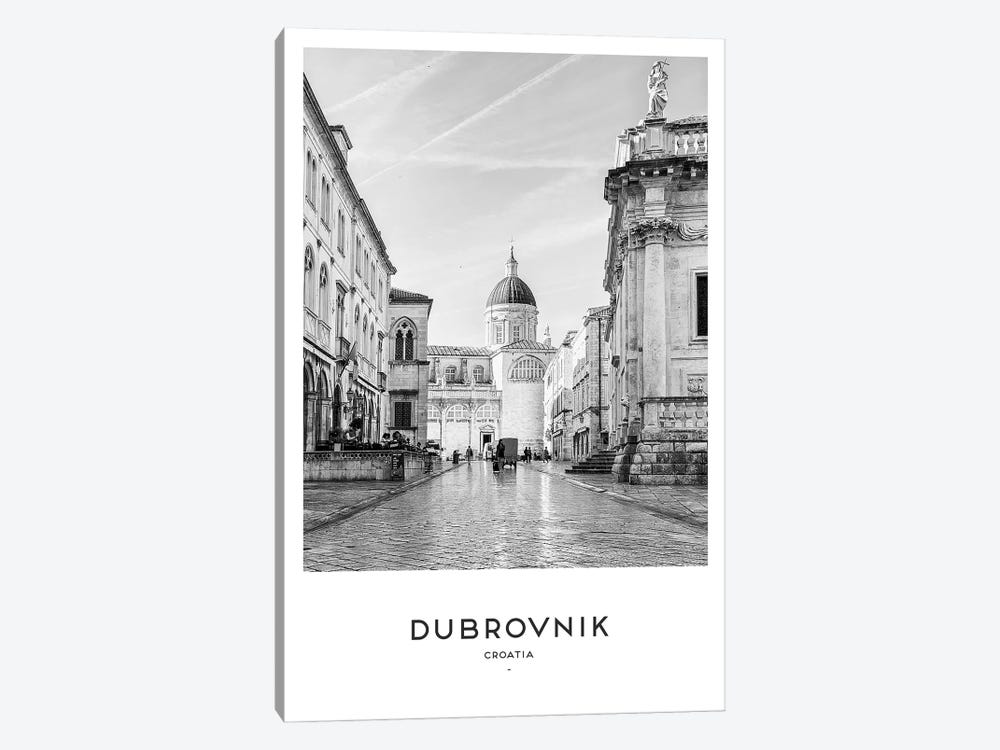 Dubrovnik Croatia Black And White by Naomi Davies 1-piece Canvas Artwork