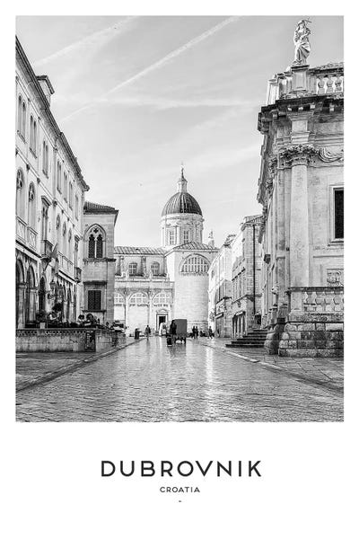 Croatia: Dubrovnik Croatia Black And White by Naomi Davies