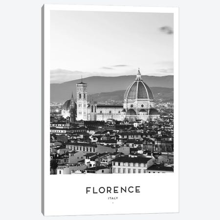 Florence Italy Black And White Canvas Print #NMD25} by Naomi Davies Canvas Art