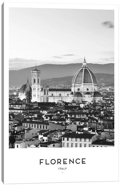 Florence Italy Black And White Canvas Art Print - Naomi Davies