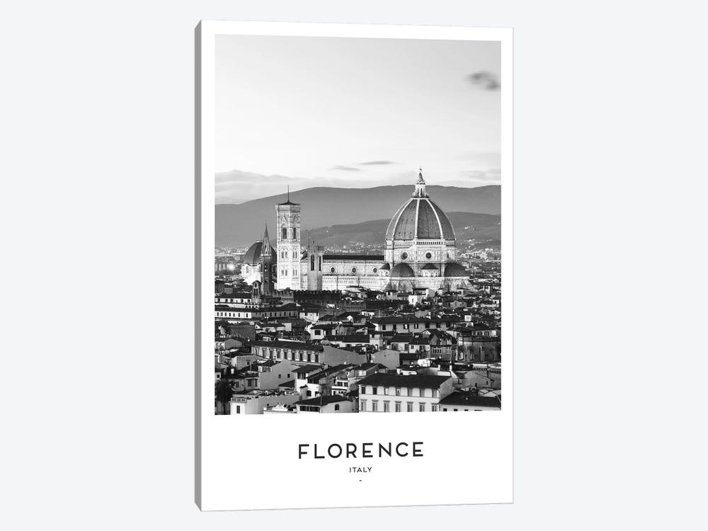 Florence Italy Black And White by Naomi Davies 1-piece Canvas Artwork