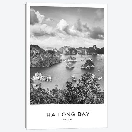 Ha Long Bay Vietnam Black And White Canvas Print #NMD28} by Naomi Davies Art Print