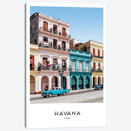 Havana Cuba Canvas Print #NMD30} by Naomi Davies Canvas Art