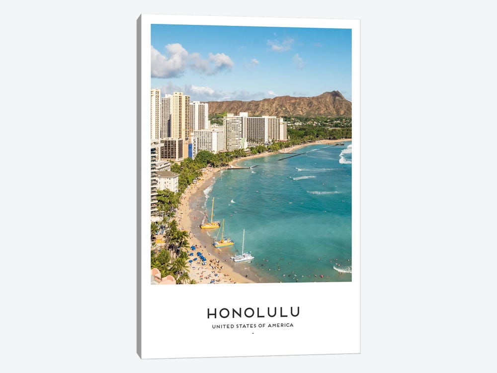 Honolulu Hawaii by Naomi Davies 1-piece Canvas Print
