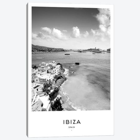 Ibiza Spain Black And White Canvas Print #NMD32} by Naomi Davies Canvas Art