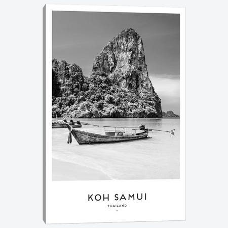 Koh Samui Thailand Black And White Canvas Print #NMD34} by Naomi Davies Canvas Print
