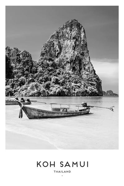 Thailand: Koh Samui Thailand Black And White by Naomi Davies