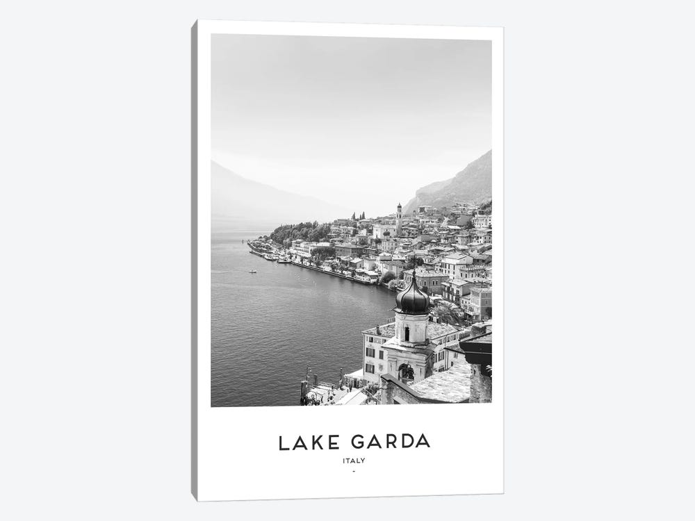 Lake Garda Italy Black And White by Naomi Davies 1-piece Canvas Art