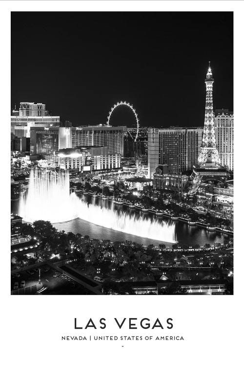 Las Vegas USA Black And White