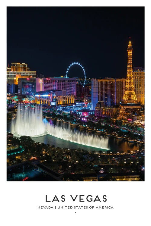 Las Vegas USA by Naomi Davies wall art