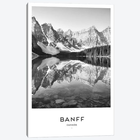 Banff Canada Black And White Canvas Print #NMD3} by Naomi Davies Art Print