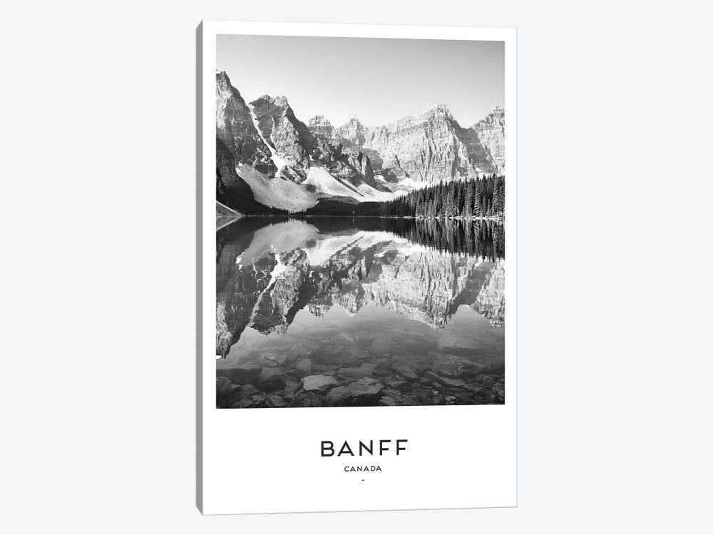 Banff Canada Black And White by Naomi Davies 1-piece Canvas Art