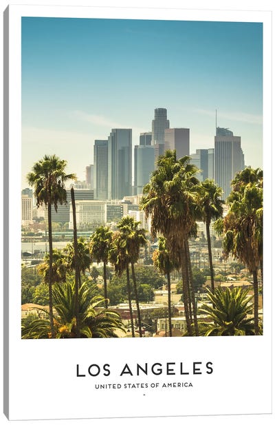 Los Angeles USA Canvas Art Print - Los Angeles Travel Posters