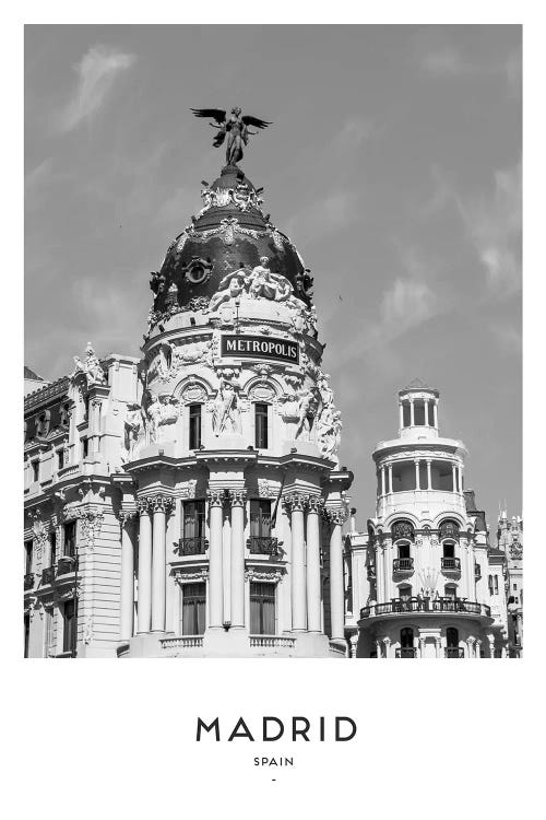 Madrid Spain Black And White