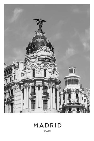 Madrid Spain Black And White