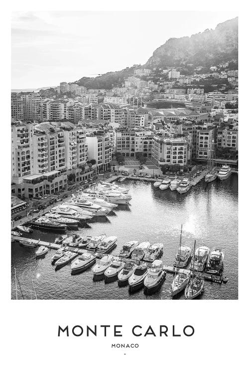 Monte Carlo Monaco Black And White