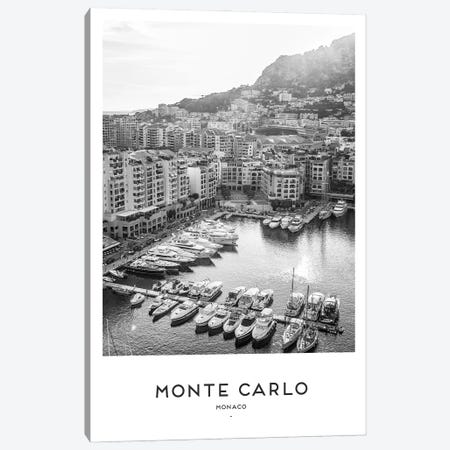 Monte Carlo Monaco Black And White Canvas Print #NMD47} by Naomi Davies Canvas Artwork