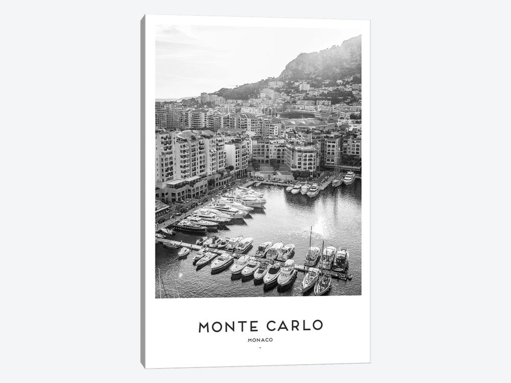 Monte Carlo Monaco Black And White by Naomi Davies 1-piece Canvas Artwork