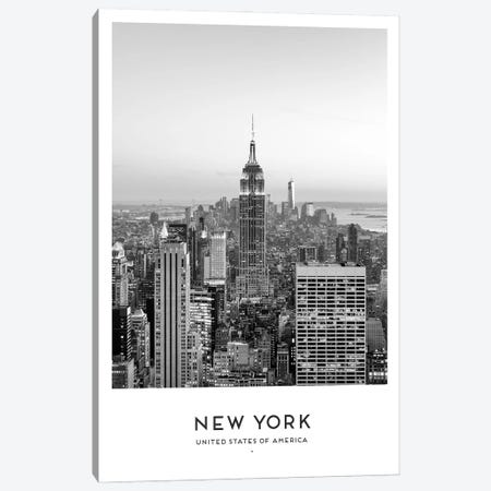 New York USA Black And White Canvas Print #NMD52} by Naomi Davies Canvas Artwork