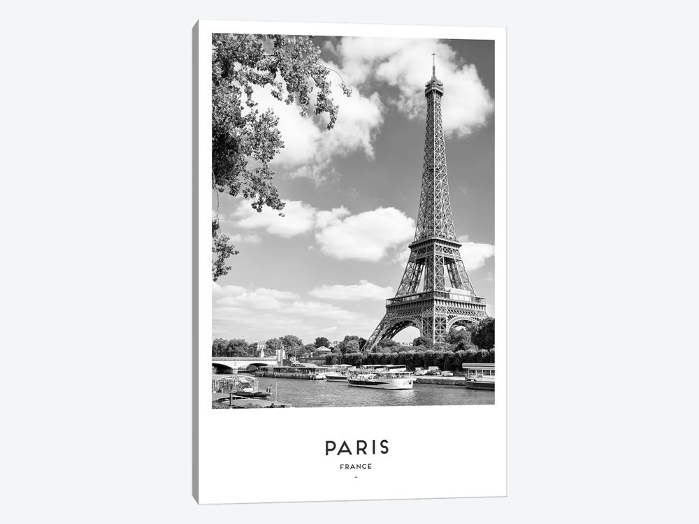 Paris France Black And White by Naomi Davies 1-piece Art Print