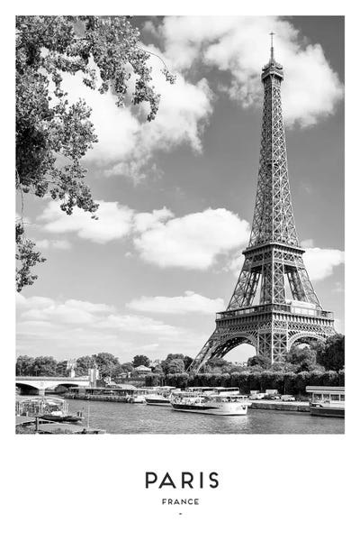 Towers: Paris France Black And White by Naomi Davies