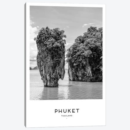 Phuket Thailand Black And White Canvas Print #NMD57} by Naomi Davies Canvas Art Print