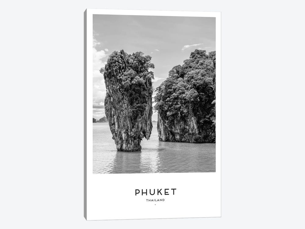 Phuket Thailand Black And White by Naomi Davies 1-piece Canvas Art Print