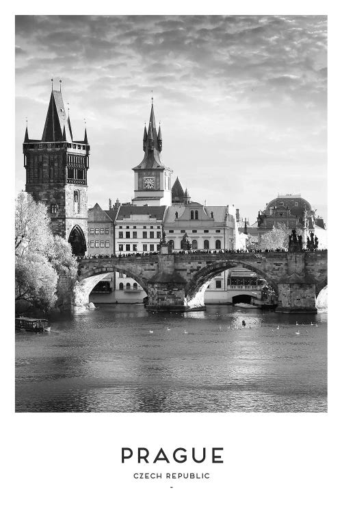 Prague Czech Republic Black And White