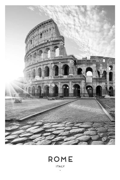 Large Photography - Canvas Prints: Rome Italy Black And White by Naomi Davies