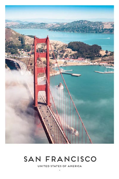San Francisco Travel Posters: San Francisco USA by Naomi Davies