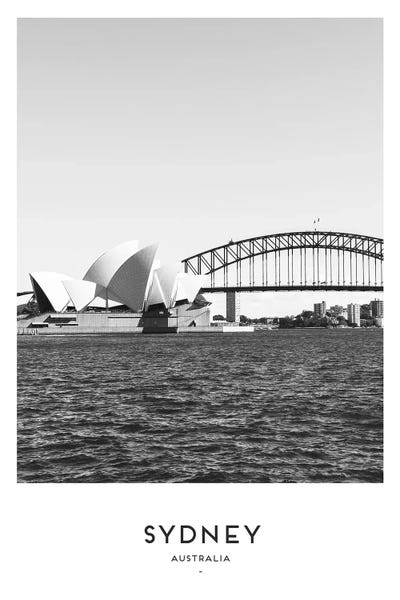 Oceanian Culture: Sydney Australia Black And White by Naomi Davies