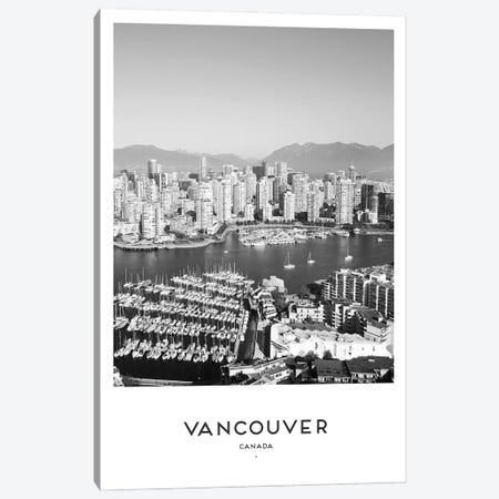 Vancouver Canada Black And White Canvas Print #NMD76} by Naomi Davies Art Print