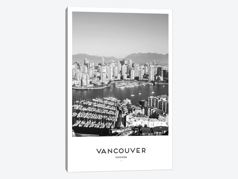 Vancouver Canada Black And White by Naomi Davies 1-piece Canvas Artwork