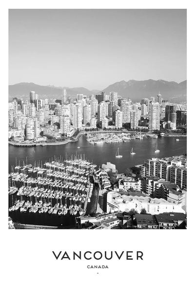 Vancouver: Vancouver Canada Black And White by Naomi Davies