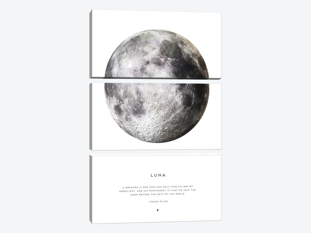 Luna Moon Astrology by Naomi Davies 3-piece Canvas Print