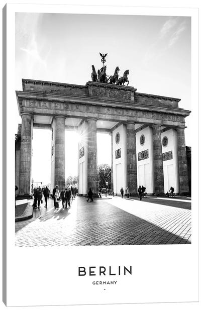 Berlin Germany Black And White Canvas Art Print - The Brandenburg Gate