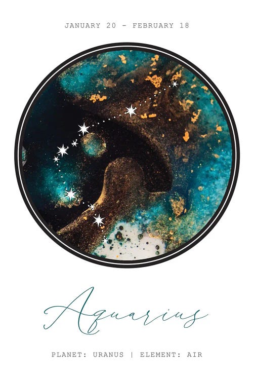Aquarius Constellation by Naomi Davies wall art