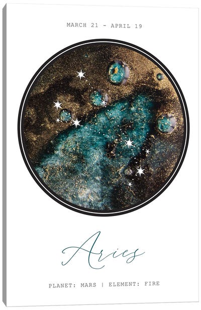 Aries Constellation Canvas Art Print - Naomi Davies