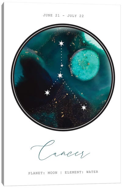 Cancer Constellation Canvas Art Print - Cancer Art