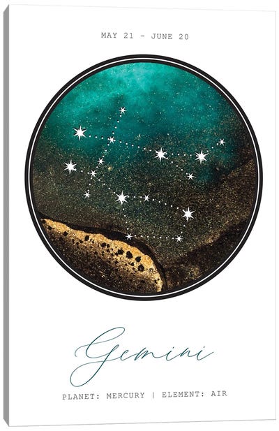 Gemini Constellation Canvas Art Print - Gemini Art