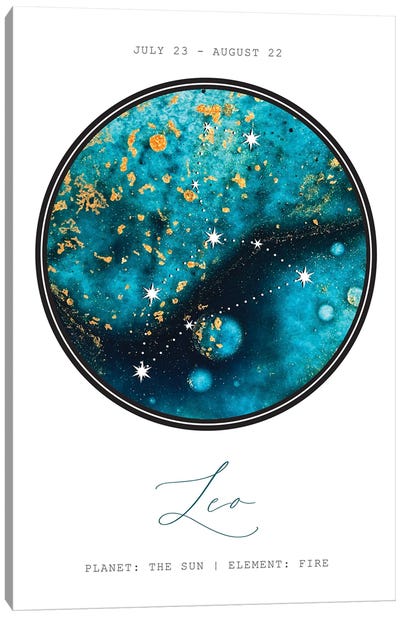 Leo Constellation Canvas Art Print - Leo Art