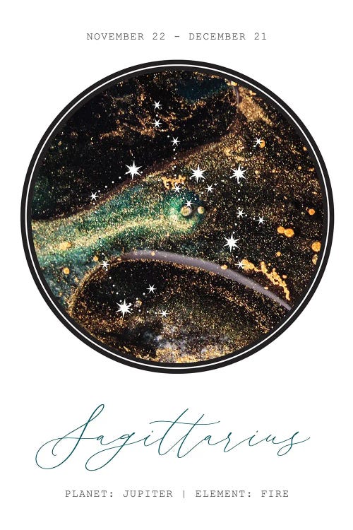 Sagittarius Constellation by Naomi Davies wall art