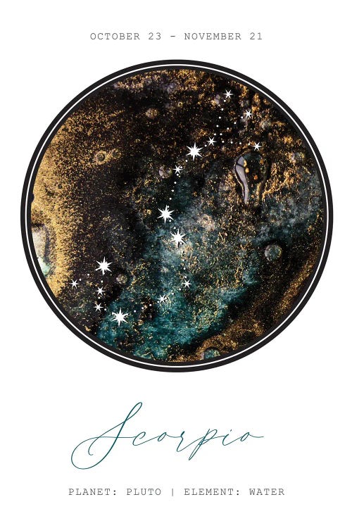 Scorpio Constellation by Naomi Davies wall art