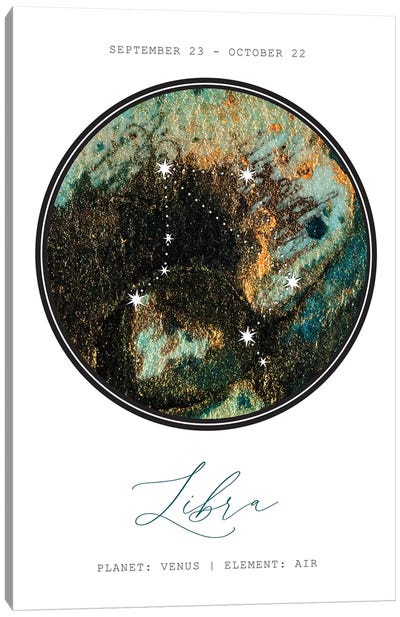 Libra Constellation Canvas Art Print - Libra Art