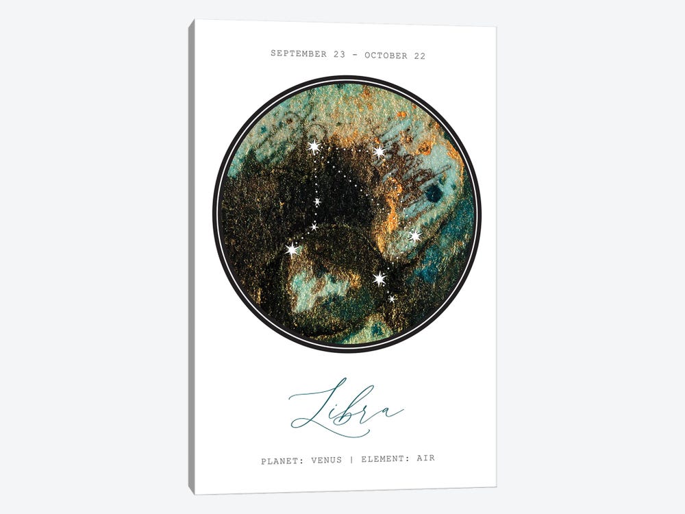 Libra Constellation by Naomi Davies 1-piece Canvas Art Print