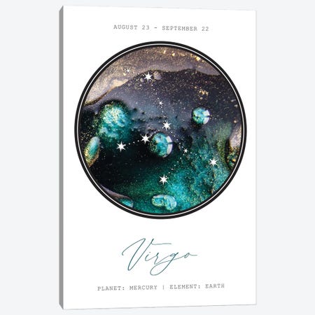 Virgo Constellation Canvas Print #NMD93} by Naomi Davies Canvas Art