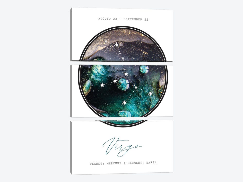 Virgo Constellation by Naomi Davies 3-piece Canvas Art Print