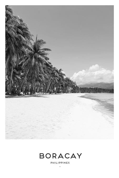 Boracay Philippines Black And White by Naomi Davies wall art