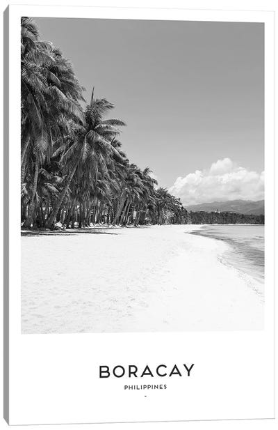 Boracay Philippines Black And White Canvas Art Print - Naomi Davies