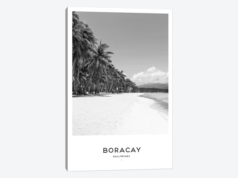 Boracay Philippines Black And White by Naomi Davies 1-piece Canvas Wall Art